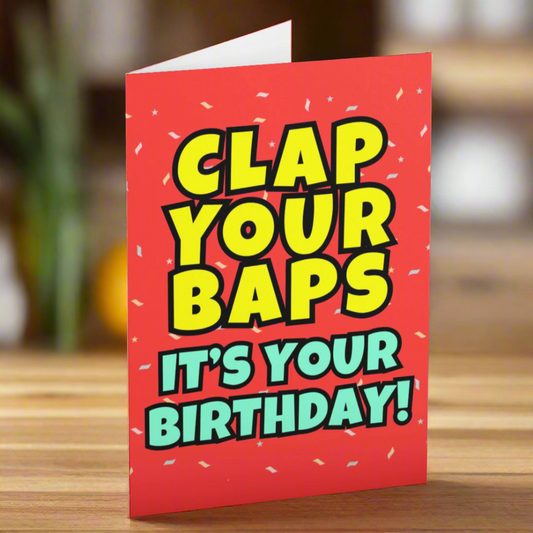 Clap Your Baps Funny Rude Birthday Card