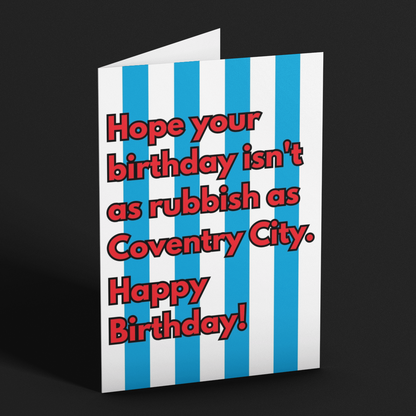 Coventry City Cheeky Happy Birthday Card