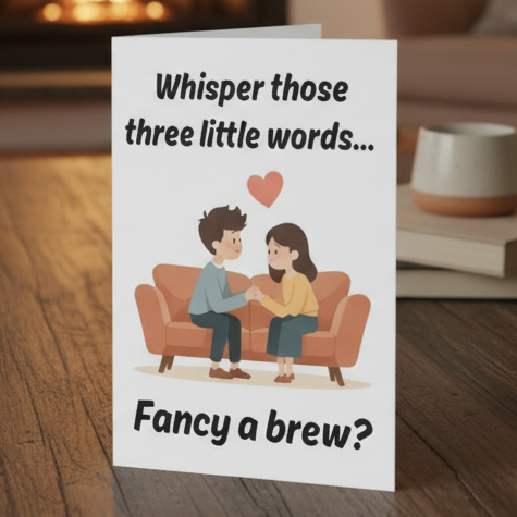 Whisper Those Three Little Words Funny Anniversary Card