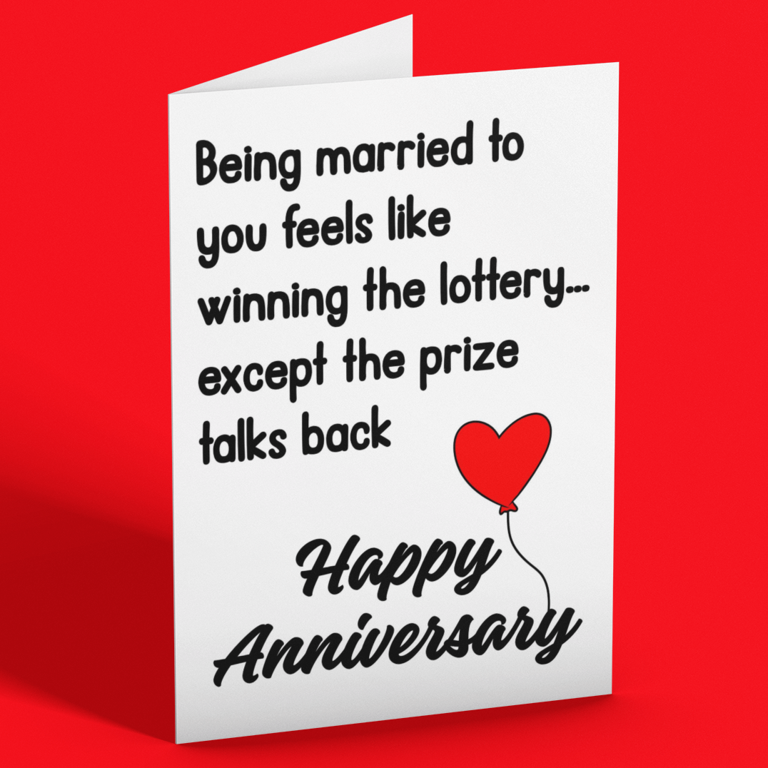 Being Married To You Funny Anniversary Card