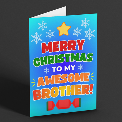 Merry Christmas to My Awesome Brother! Christmas Card