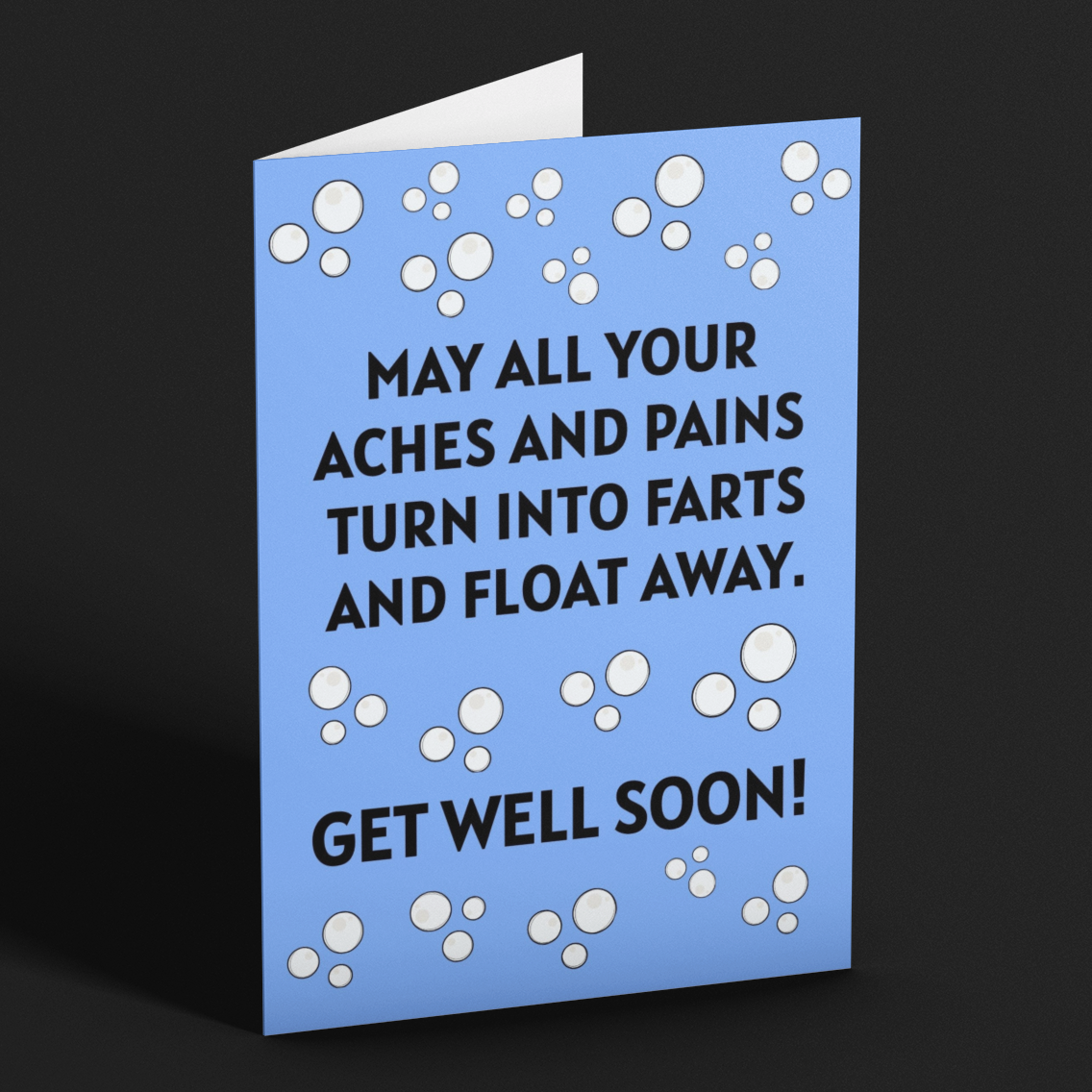 Funny Cheeky Fart Get Well Soon Card