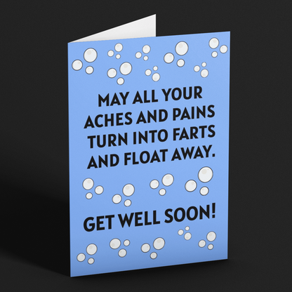 Funny Cheeky Fart Get Well Soon Card