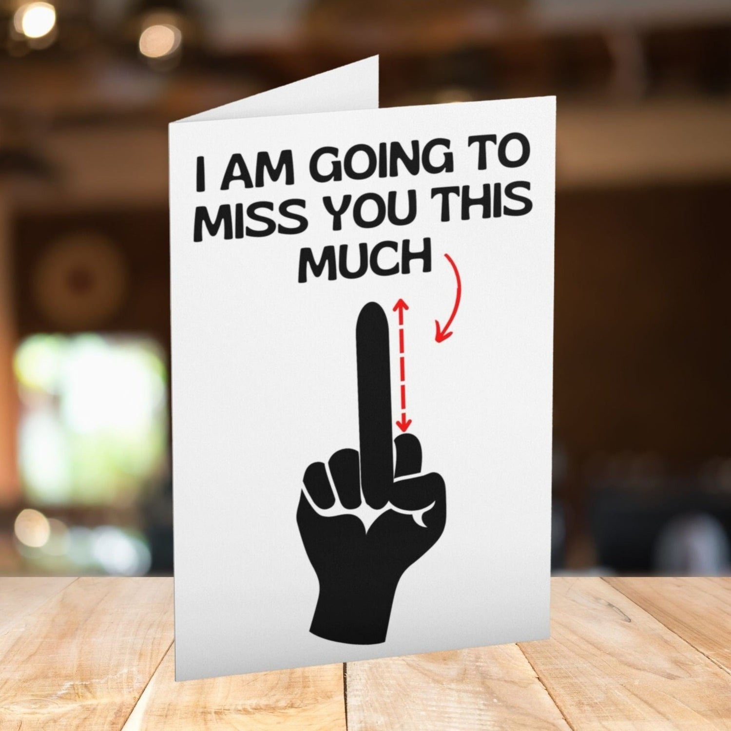 Middle Finger Leaving Card - Click Of A Button Prints