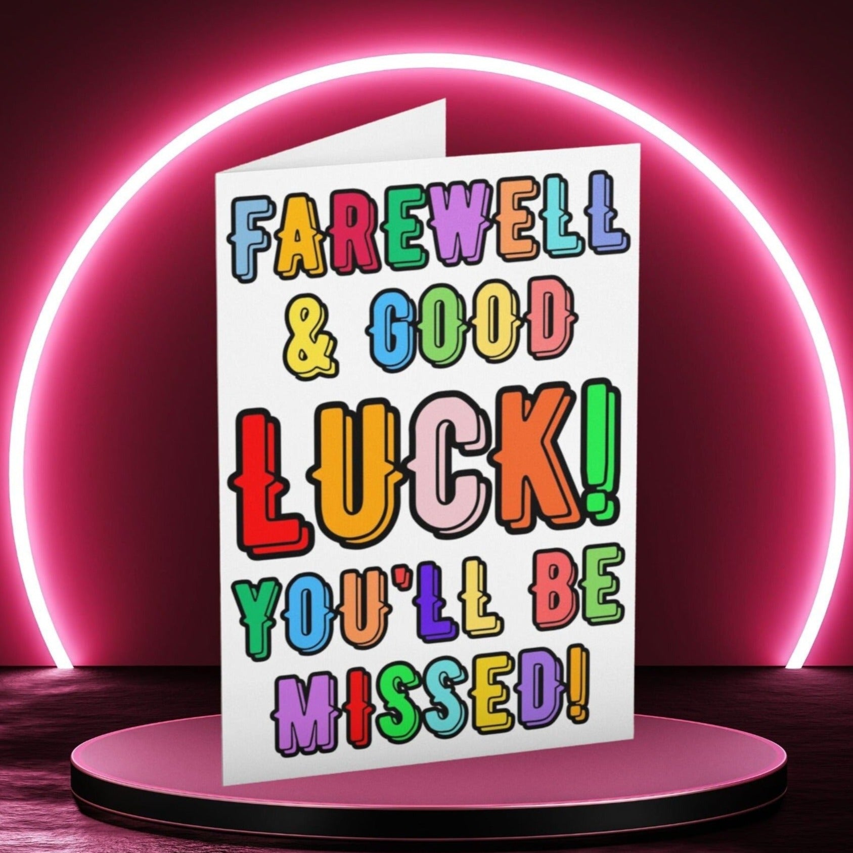 Farewell And Good Luck Leaving Card - Click Of A Button Prints