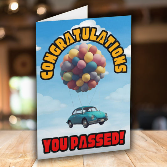 Congratulations You Passed Card, Driving Test Card