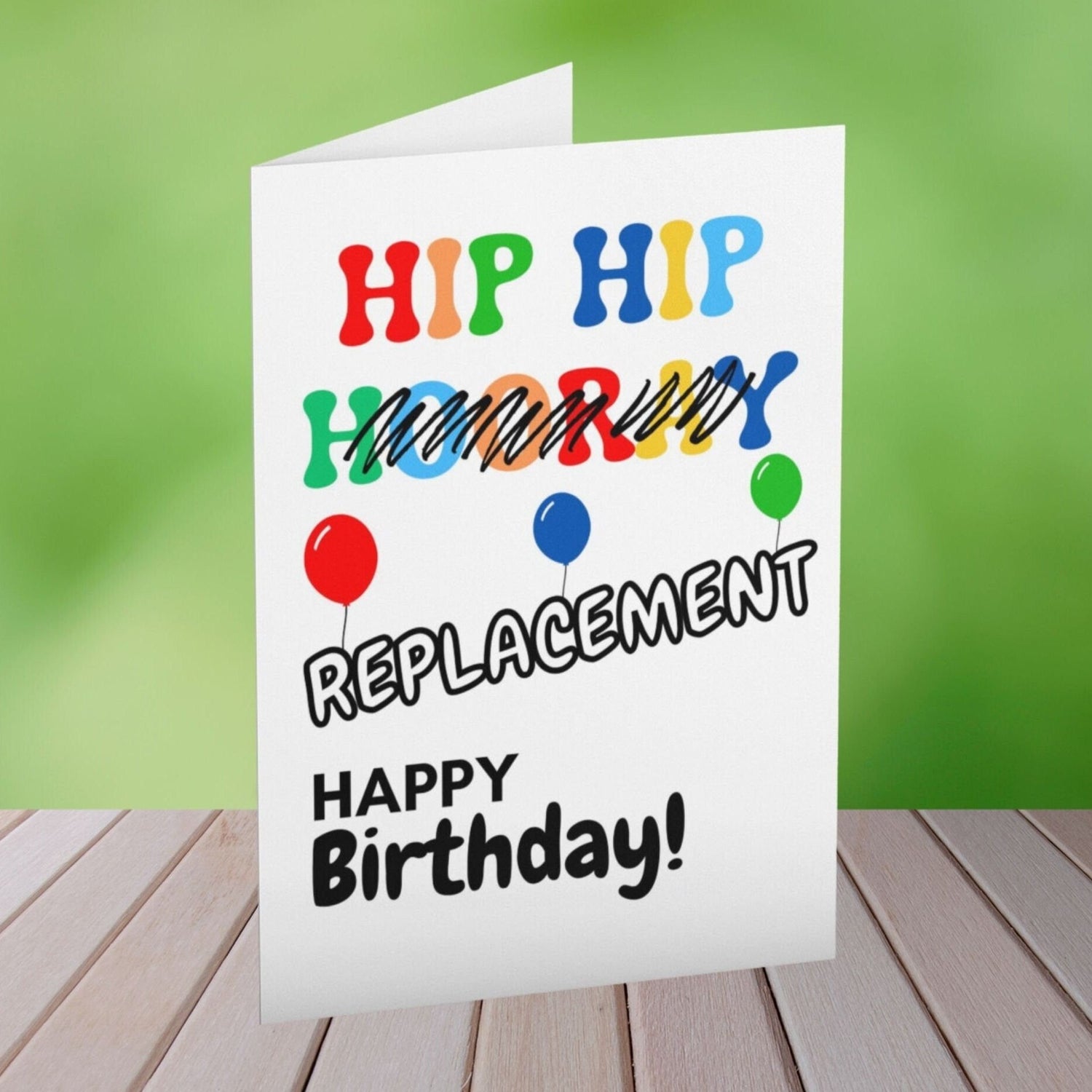 Hip Hip Hooray Replacement Birthday Card - Click Of A Button Prints