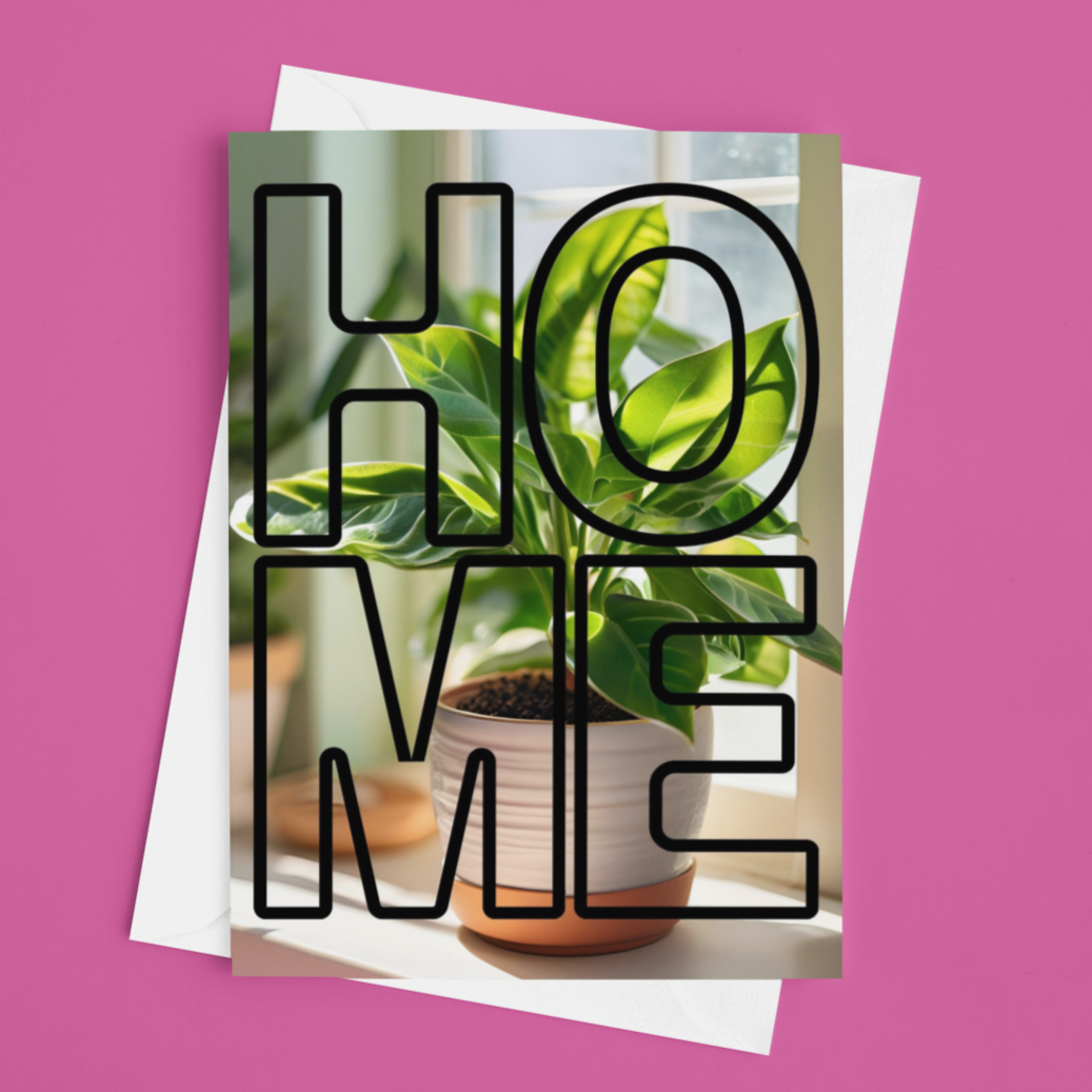 Simple Plant New Home Housewarming Card