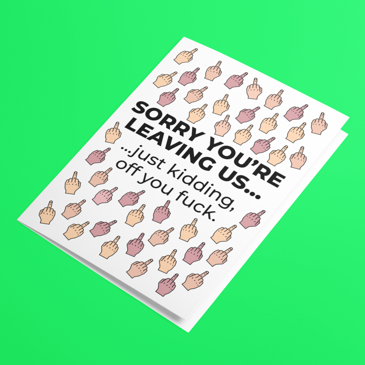 Funny Sorry You're Leaving Us Card for Coworker, Rude Leaving Card