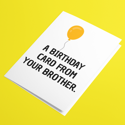 Funny Birthday Card From Brother, Card For Brother, Card For Sister, Candid Joke Card