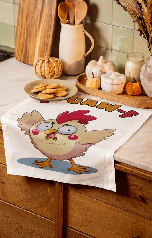 F-Caw-F Funny Chicken Tea Towel