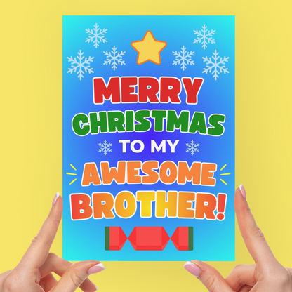 Merry Christmas to My Awesome Brother! Christmas Card
