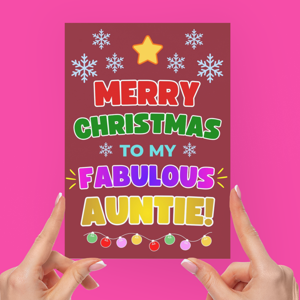 Merry Christmas to My Fabulous Auntie! Christmas Card