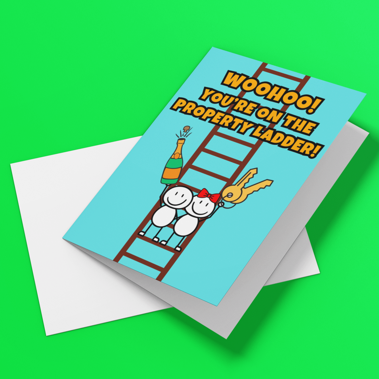 Woohoo You're on the Property Ladder New Home Card