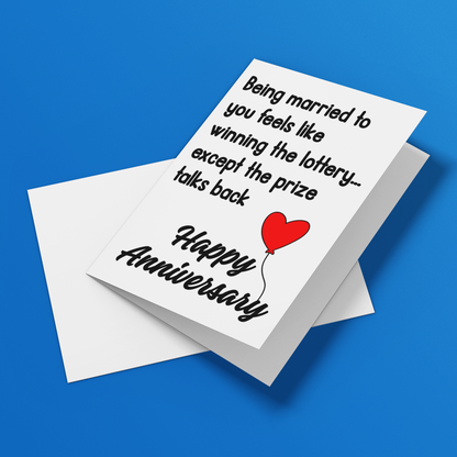 Being Married To You Funny Anniversary Card
