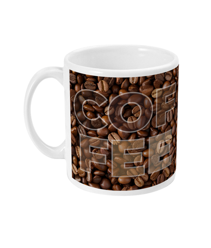 Transparent Coffee Word Mug, Fun Coffee Gift