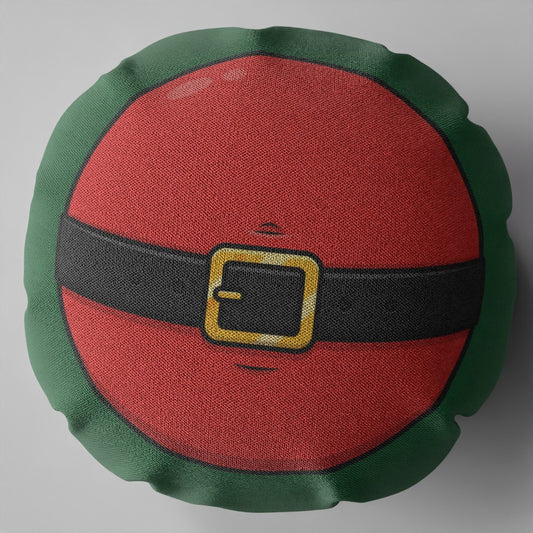 Funny Santa Belly Cushion 18 Inch Round Christmas Novelty Cushion