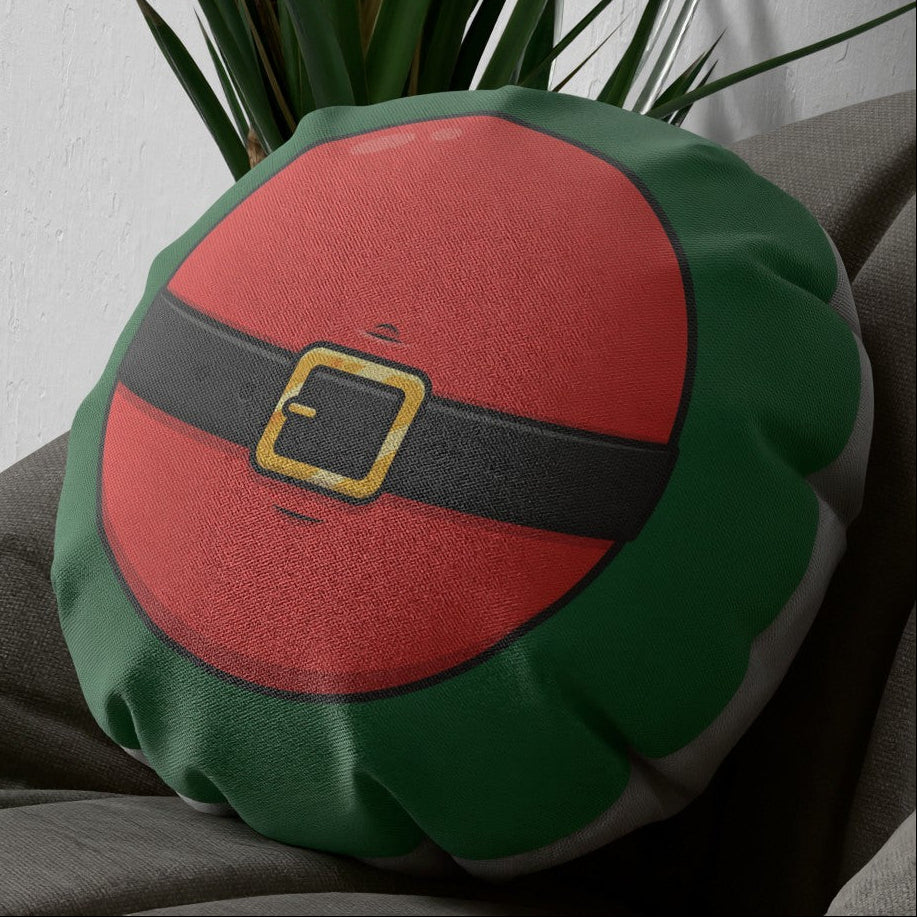 Funny Santa Belly Cushion 18 Inch Round Christmas Novelty Cushion