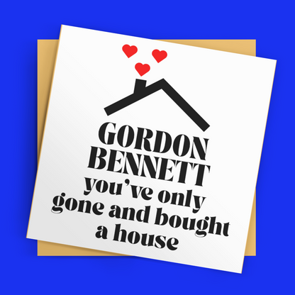 Greeting card with text and design on a blue background