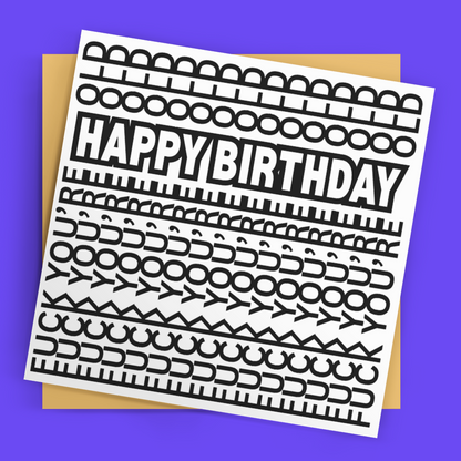 Square Cheeky Hidden Message Happy Birthday Card