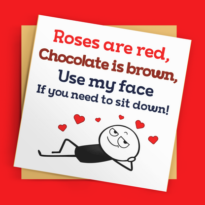 Square Rude Roses Are Red Anniversary Card For Her Girlfriend Wife