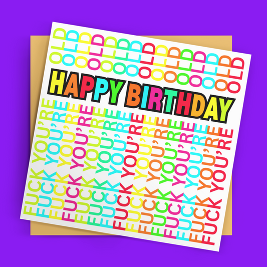 Square Hidden Message Happy Birthday Card