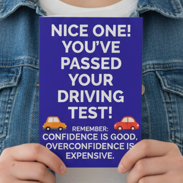 Funny Driving Test Congratulations Card, Nice One You’ve Passed, New Driver Gift